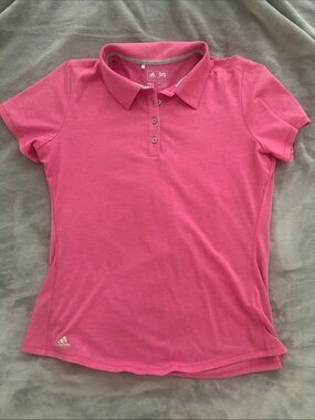 adidas Hot Pink Short Sleeve Polo